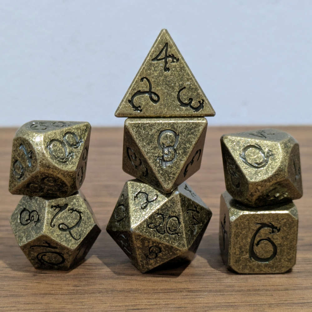 Weathered Brass Wyrmling Dice