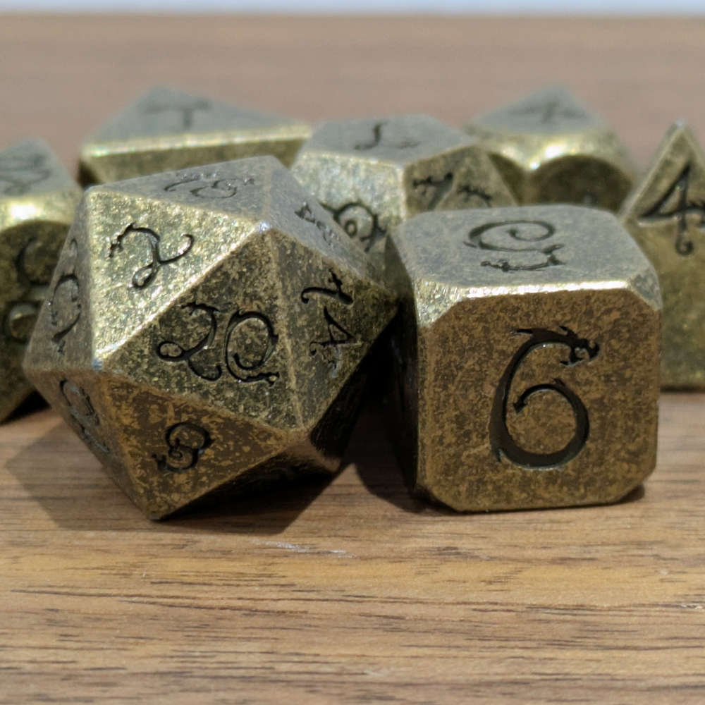 Weathered Brass Wyrmling Dice