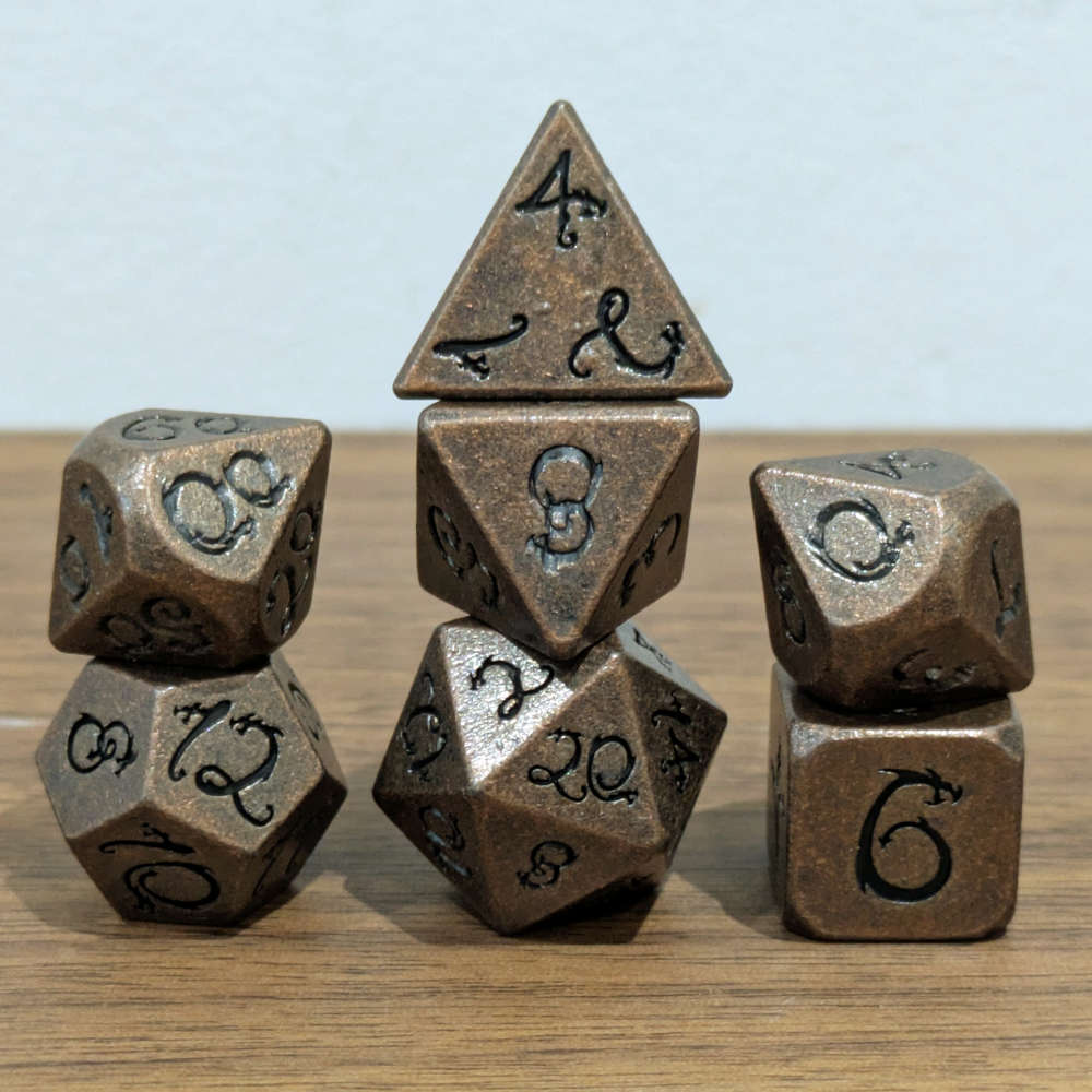 Weathered Copper Wyrmling Dice