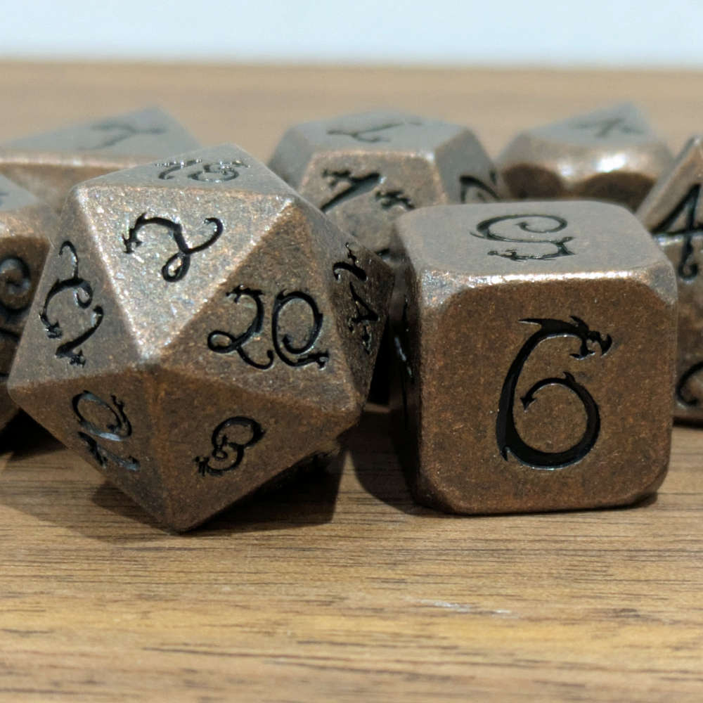 Weathered Copper Wyrmling Dice
