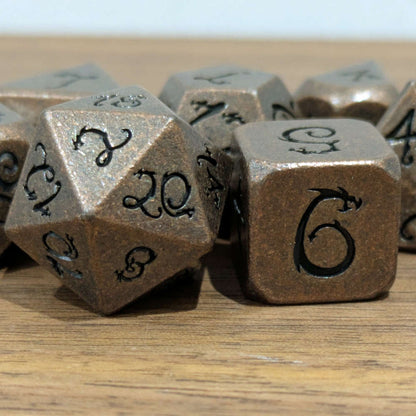 Weathered Copper Wyrmling Dice