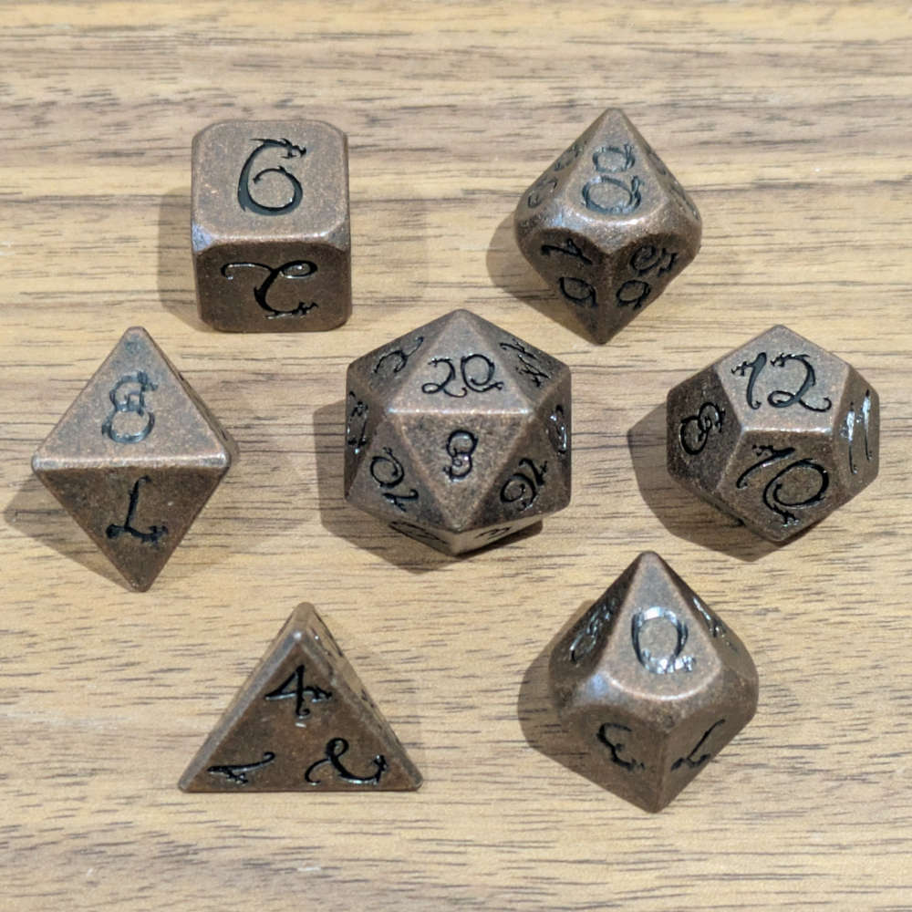 Weathered Copper Wyrmling Dice