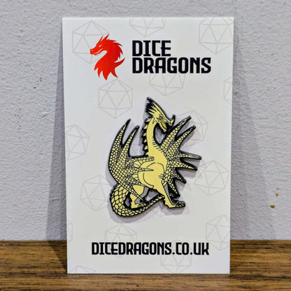 White Chromatic Dragon Pin