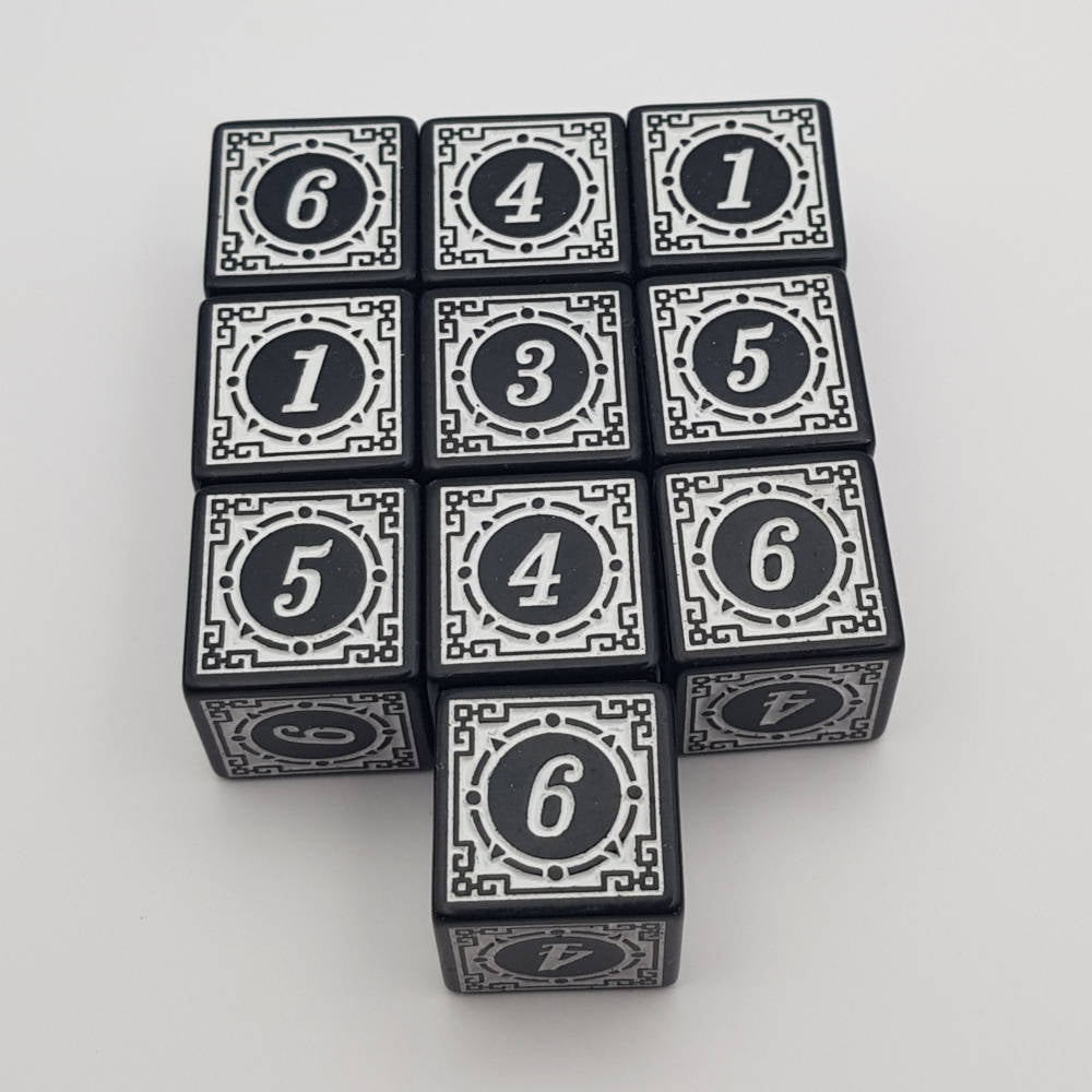 NUOVO Set Di 25 D6 (5mm Tiny) – Dadi Nero Opaco Per Giochi Da Tavolo – Valiant Games