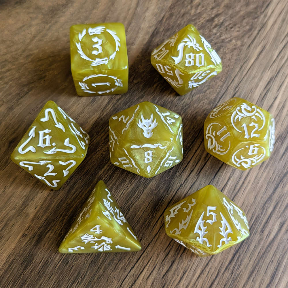 Yellow Dragonmark Dice Set