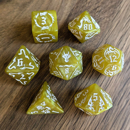 Yellow Dragonmark Dice Set